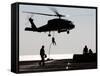 Personnel Fast-Rope out of an SH-60F Seahawk Helicopter-Stocktrek Images-Framed Stretched Canvas
