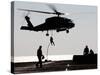 Personnel Fast-Rope out of an SH-60F Seahawk Helicopter-Stocktrek Images-Stretched Canvas
