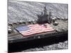 Personnel Participate in a Flag Unfurling Rehearsal On the Flight Deck Aboard USS Nimitz-Stocktrek Images-Mounted Photographic Print