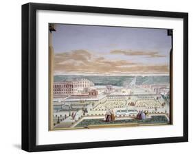 Perspective Drawing of a Villa and Imaginary Garden-Andrea Urbani-Framed Giclee Print