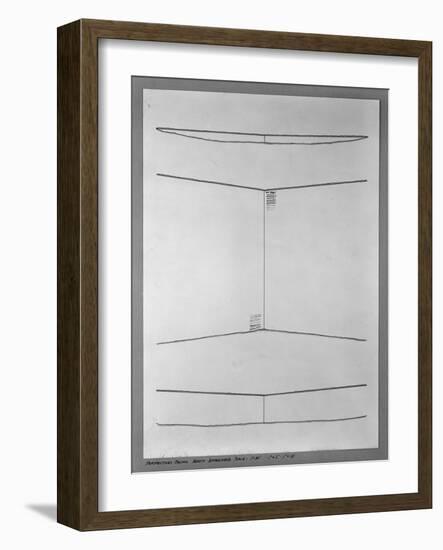 Perspective Elevation for the Vietnam Veterans Memorial Competition-Maya Ying Lin-Framed Giclee Print