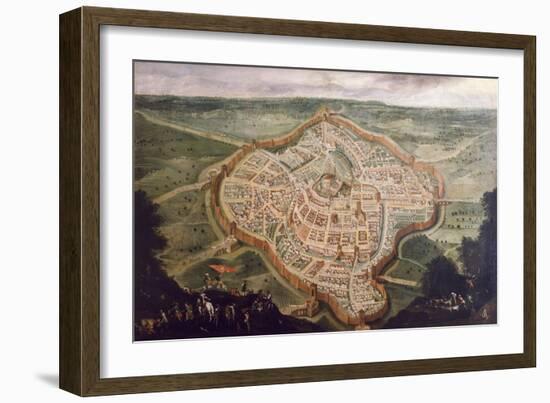 Perspective Map of Udine-Luca Carlevaris-Framed Giclee Print