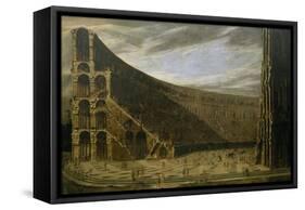 Perspective of a Roman Amphitheatre-Domenico Gargiulo-Framed Stretched Canvas