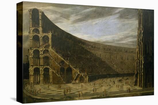 Perspective of a Roman Amphitheatre-Domenico Gargiulo-Stretched Canvas