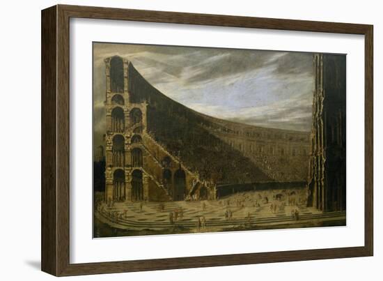 Perspective of a Roman Amphitheatre-Domenico Gargiulo-Framed Giclee Print