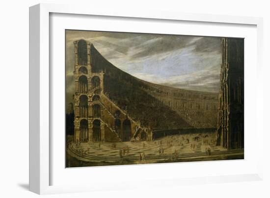 Perspective of a Roman Amphitheatre-Domenico Gargiulo-Framed Giclee Print