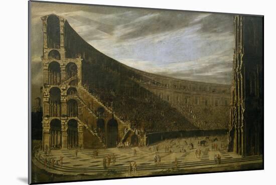 Perspective of a Roman Amphitheatre-Domenico Gargiulo-Mounted Giclee Print