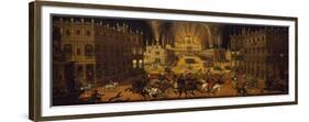 Perspective of Italian Palaces, Detail from Il Fuoco, Circa 1640-Claude Deruet-Framed Giclee Print