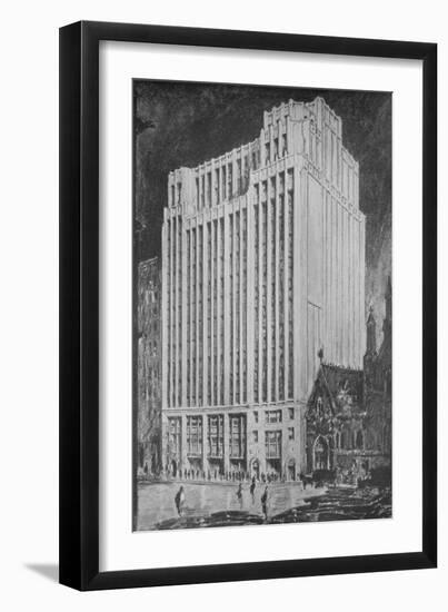 Perspective of principal facade, Gilbert Building, 205 West 39th Street, New York City, 1923-null-Framed Giclee Print
