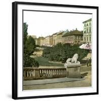 Perspective of the Charles Jean Street, Oslo (Former Christiania), Norway-Leon, Levy et Fils-Framed Photographic Print