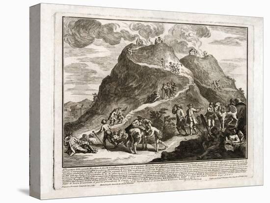 Perspective of the Second Eruption of Vesuvius, Published 1750-Francesco Spagnolo Perziado-Stretched Canvas