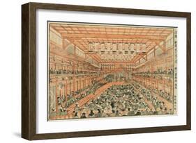 Perspective Picture of a Kabuki Theater (Uki-E Kabuki Shibai No Zu), C.1776-Utagawa Toyoharu-Framed Giclee Print