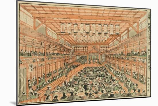 Perspective Picture of a Kabuki Theater (Uki-E Kabuki Shibai No Zu), C.1776-Utagawa Toyoharu-Mounted Giclee Print