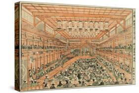 Perspective Picture of a Kabuki Theater (Uki-E Kabuki Shibai No Zu), C.1776-Utagawa Toyoharu-Stretched Canvas