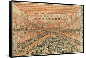 Perspective Picture of a Kabuki Theater (Uki-E Kabuki Shibai No Zu), C.1776-Utagawa Toyoharu-Framed Stretched Canvas