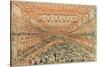 Perspective Picture of a Kabuki Theater (Uki-E Kabuki Shibai No Zu), C.1776-Utagawa Toyoharu-Stretched Canvas