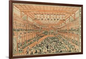 Perspective Picture of a Kabuki Theater (Uki-E Kabuki Shibai No Zu), C.1776-Utagawa Toyoharu-Framed Giclee Print