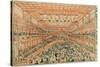 Perspective Picture of a Kabuki Theater (Uki-E Kabuki Shibai No Zu), C.1776-Utagawa Toyoharu-Stretched Canvas