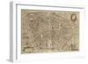 Perspective Plan of Bologna from Bononia Alma Studiorum Mater, 1575-null-Framed Giclee Print