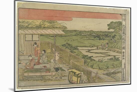 Perspective Print:Scene from Act 6 of the Fotry-Seven Ronin-Utagawa Toyokuni-Mounted Giclee Print