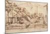 Perspective Study For the Background of the Adoration of the Magi-Leonardo da Vinci-Mounted Giclee Print