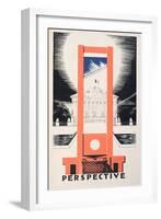 Perspective, the Guillotine Facing the National Assembly, Parlons Francais by Paul Iribe-Paul Iribe-Framed Giclee Print