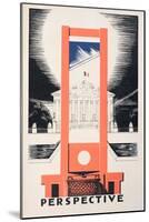 Perspective, the Guillotine Facing the National Assembly, Parlons Francais by Paul Iribe-Paul Iribe-Mounted Giclee Print