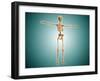 Perspective View of Human Skeletal System-null-Framed Art Print