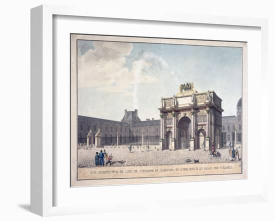 Perspective View of the Carrousel Triumphal Arch and the Tuileries Palace-Thierry Neveu-Framed Giclee Print