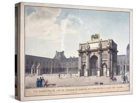 Perspective View of the Carrousel Triumphal Arch and the Tuileries Palace-Thierry Neveu-Stretched Canvas