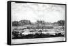 Perspective View of the Garden Facade of the Chateau of Vaux-Le-Vicomte-Israel, The Younger Silvestre-Framed Stretched Canvas