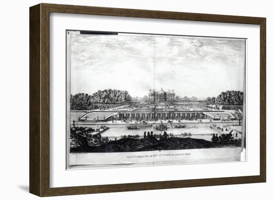 Perspective View of the Garden Facade of the Chateau of Vaux-Le-Vicomte-Israel, The Younger Silvestre-Framed Giclee Print