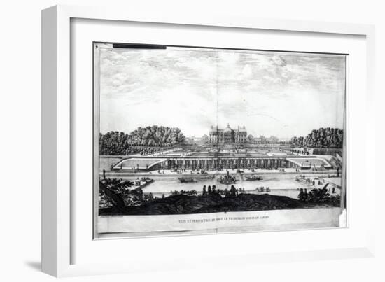 Perspective View of the Garden Facade of the Chateau of Vaux-Le-Vicomte-Israel, The Younger Silvestre-Framed Giclee Print
