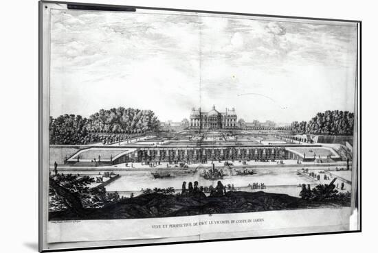 Perspective View of the Garden Facade of the Chateau of Vaux-Le-Vicomte-Israel, The Younger Silvestre-Mounted Giclee Print