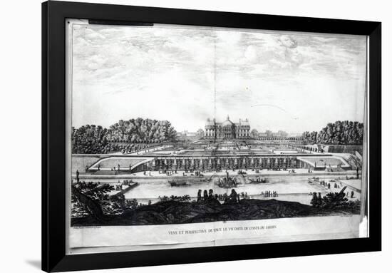 Perspective View of the Garden Facade of the Chateau of Vaux-Le-Vicomte-Israel, The Younger Silvestre-Framed Giclee Print