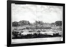 Perspective View of the Garden Facade of the Chateau of Vaux-Le-Vicomte-Israel, The Younger Silvestre-Framed Giclee Print