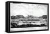 Perspective View of the Garden Facade of the Chateau of Vaux-Le-Vicomte-Israel, The Younger Silvestre-Framed Stretched Canvas