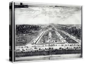 Perspective View of the Garden of Vaux-Le-Vicomte-Israel, The Younger Silvestre-Stretched Canvas