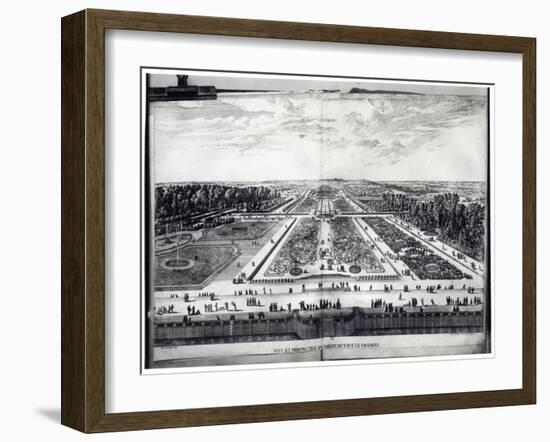 Perspective View of the Garden of Vaux-Le-Vicomte-Israel, The Younger Silvestre-Framed Giclee Print