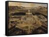 Perspective View of the Gardens and Chateau of Versailles Seen from the Paris Avenue, 1668-Pierre Patel-Framed Stretched Canvas