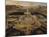 Perspective View of the Gardens and Chateau of Versailles Seen from the Paris Avenue, 1668-Pierre Patel-Mounted Giclee Print