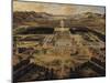 Perspective View of the Gardens and Chateau of Versailles Seen from the Paris Avenue, 1668-Pierre Patel-Mounted Giclee Print