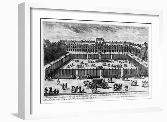 Perspective View of the Place Des Vosges-null-Framed Giclee Print