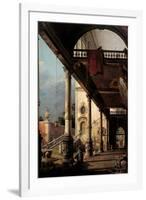 Perspective with Portico-Canaletto-Framed Art Print