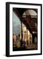 Perspective with Portico-Canaletto-Framed Art Print