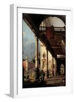 Perspective with Portico-Canaletto-Framed Art Print