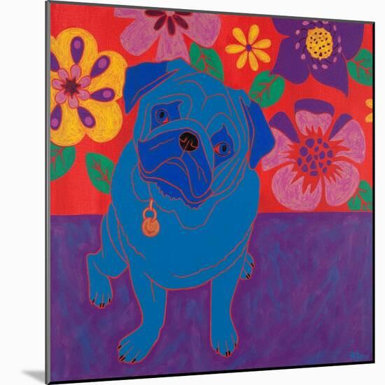 Perspicacious Pug-Angela Bond-Mounted Art Print