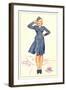 Pert Uniformed Stewardess Saluting-null-Framed Art Print