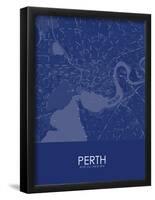 Perth, Australia Blue Map-null-Framed Poster