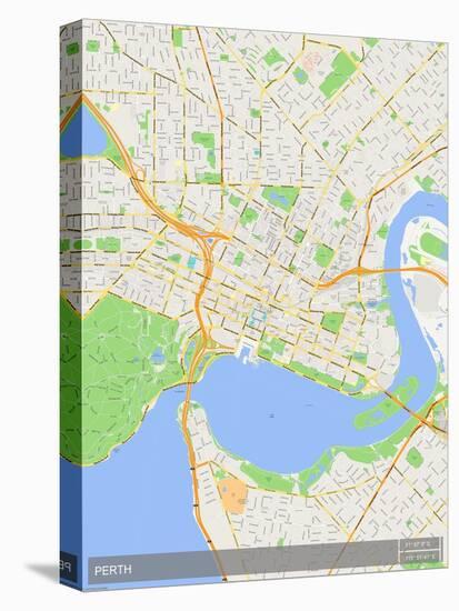 Perth, Australia Map-null-Stretched Canvas